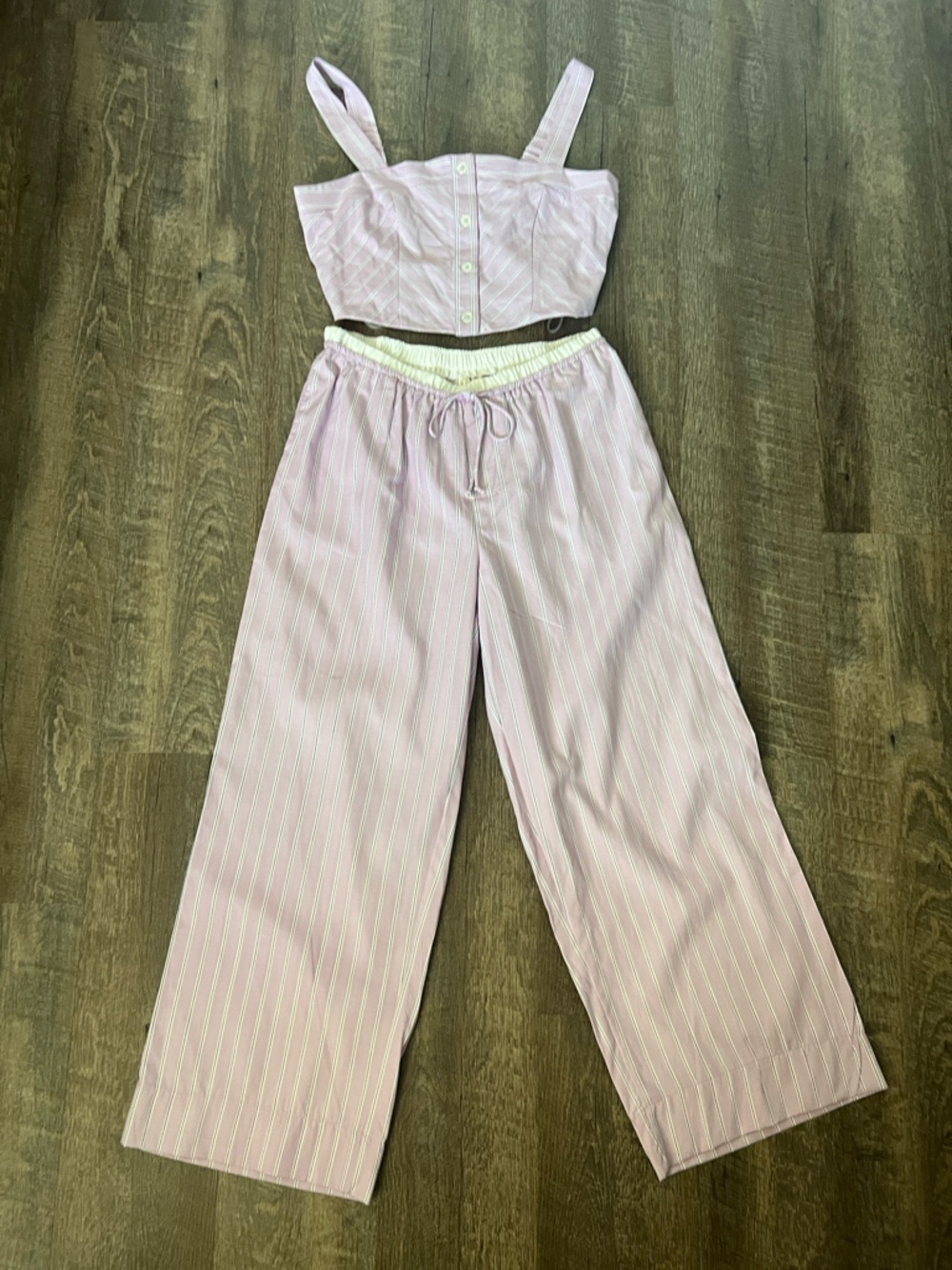Moon Orchid 2-Piece Cropped Set-Size Large